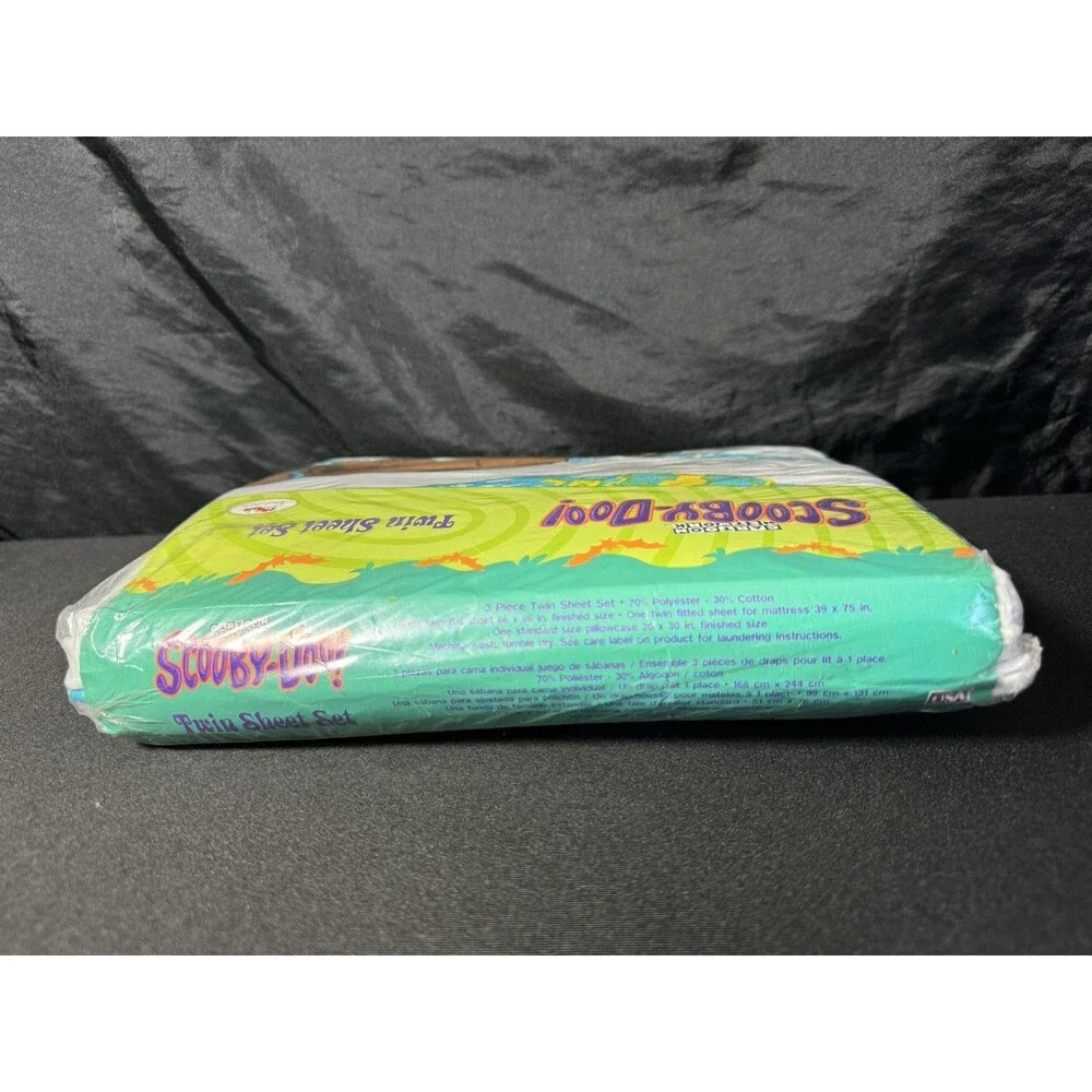 Vintage NEW 1998 Scooby Doo 3PC Twin Sheet Set Cartoon Network